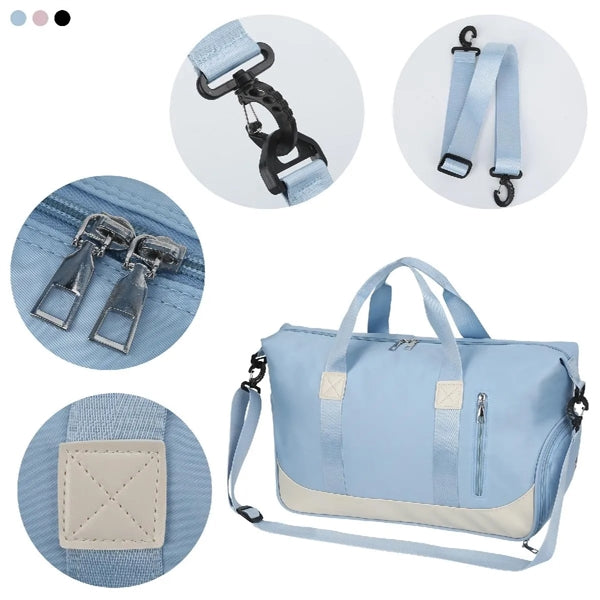 GYM DRY WET SEPARATED DUFFLE BAG (17" x 10" x 8")