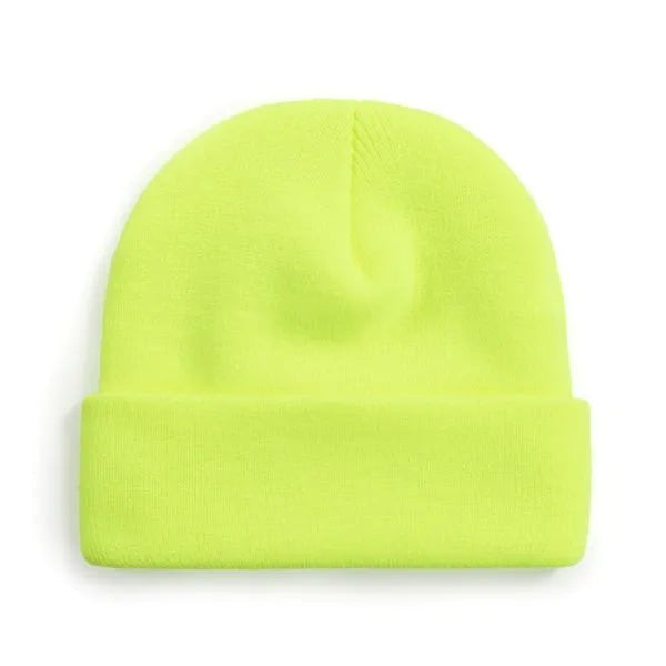 100% Acrylic Cuffed Knitted Beanie With Custom Logo