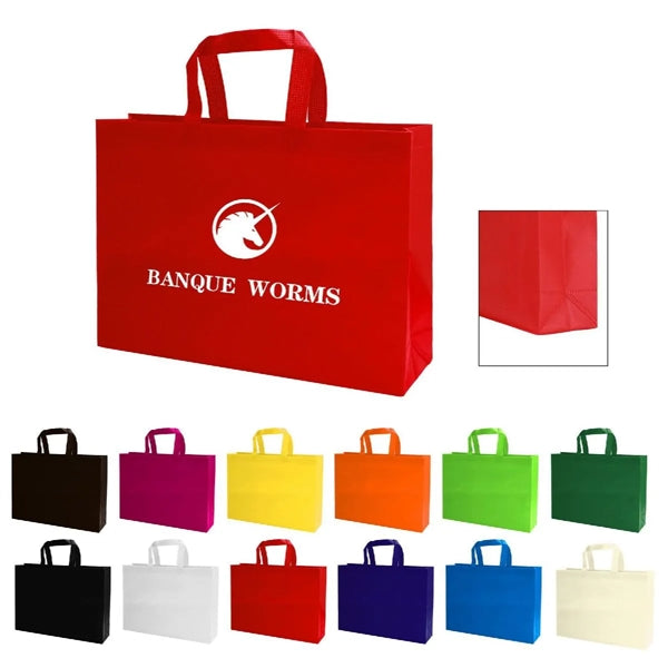 HEAT SEALED NON-WOVEN TOTE BAG (16" X 12" X 4")