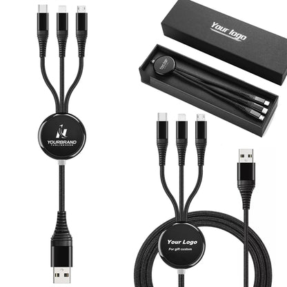 Promotional Business 3-in-1 Luminous Charging Cable Gift