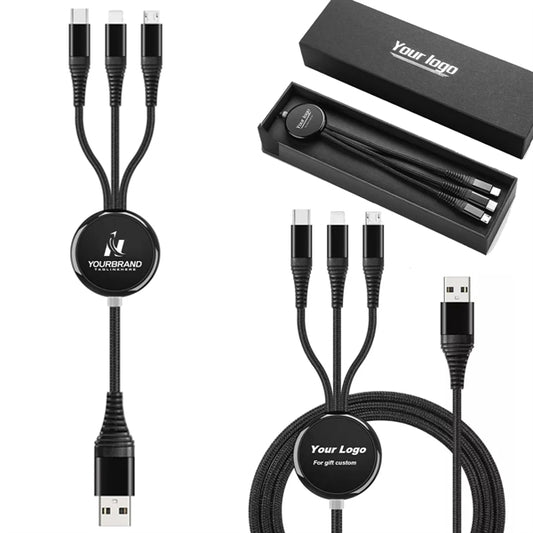 Promotional Business 3-in-1 Luminous Charging Cable Gift