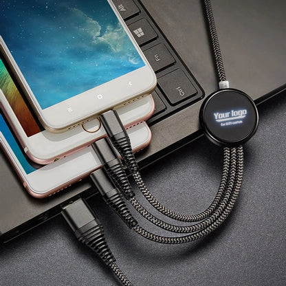 Promotional Business 3-in-1 Luminous Charging Cable Gift