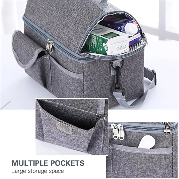Portable Double Layer Insulated Cooler Bag