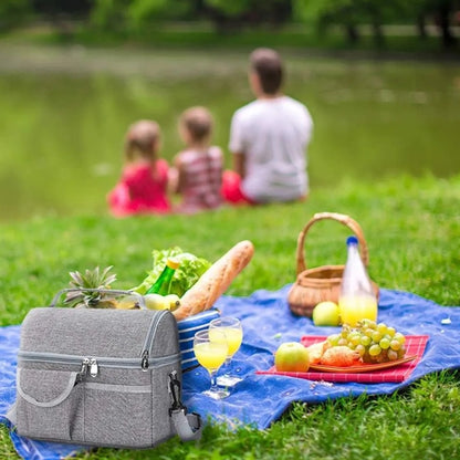 Portable Double Layer Insulated Cooler Bag