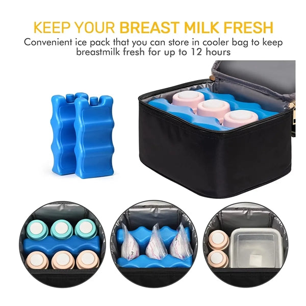 Breastmilk Bottles Cooler Bag with Ice Pack
