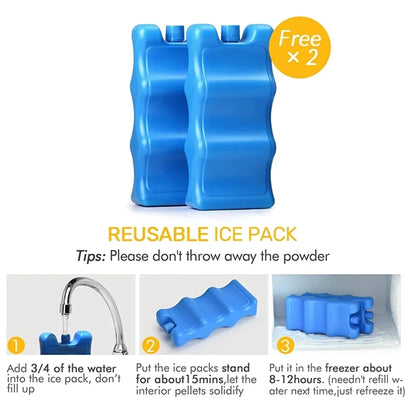 Breastmilk Bottles Cooler Bag with Ice Pack
