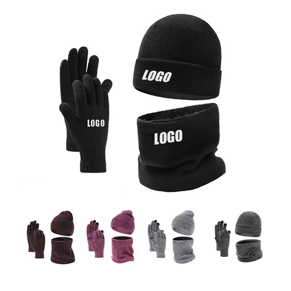 Hat Gloves Scarf Three Piece Set