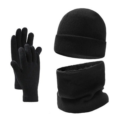 Hat Gloves Scarf Three Piece Set