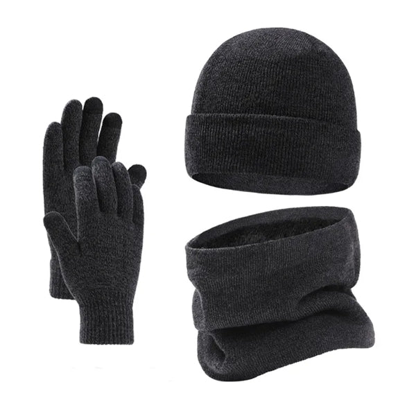 Hat Gloves Scarf Three Piece Set