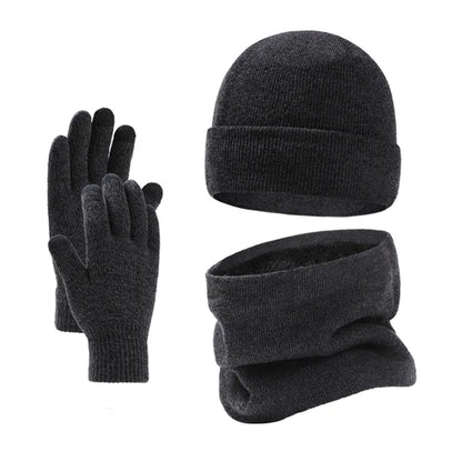 Hat Gloves Scarf Three Piece Set