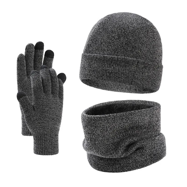 Hat Gloves Scarf Three Piece Set