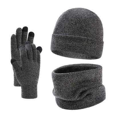 Hat Gloves Scarf Three Piece Set
