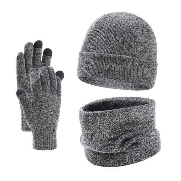Hat Gloves Scarf Three Piece Set