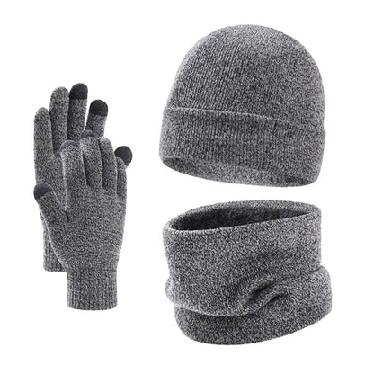 Hat Gloves Scarf Three Piece Set