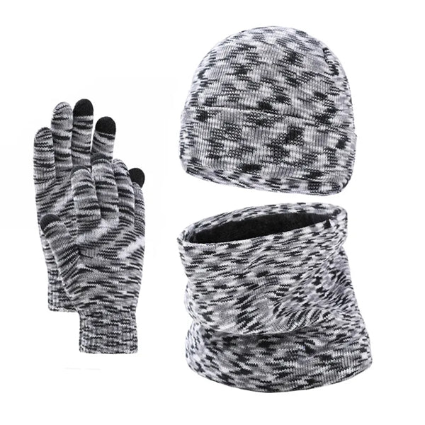Hat Gloves Scarf Three Piece Set