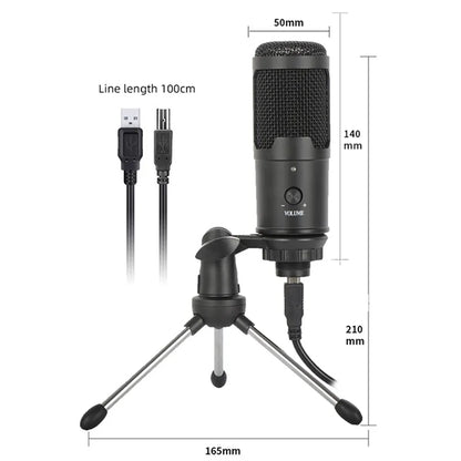 USB Condenser Microphone with Tripod Stand