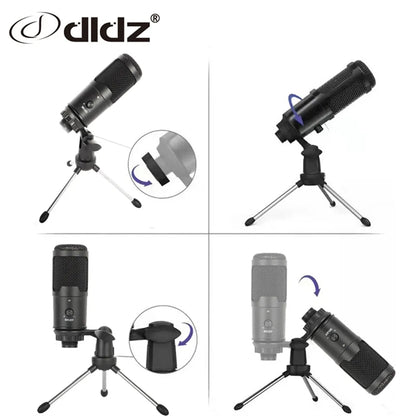 USB Condenser Microphone with Tripod Stand