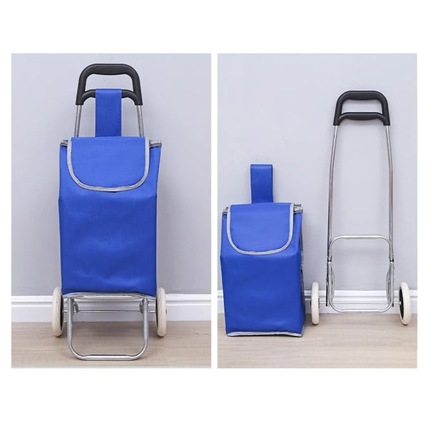 Folding Shopping Cart Portable Trolley On Wheels
