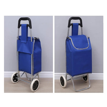 Folding Shopping Cart Portable Trolley On Wheels