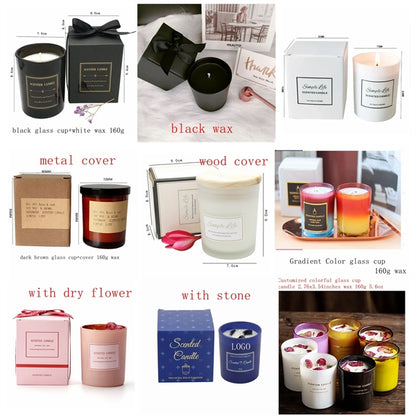 Scented Candles Gift Natural Soy Wax 6oz with Glass Jar