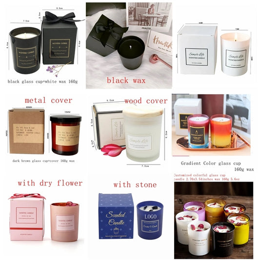 Scented Candles Gift Natural Soy Wax 6oz with Glass Jar