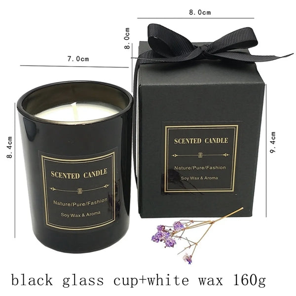 Scented Candles Gift Natural Soy Wax 6oz with Glass Jar