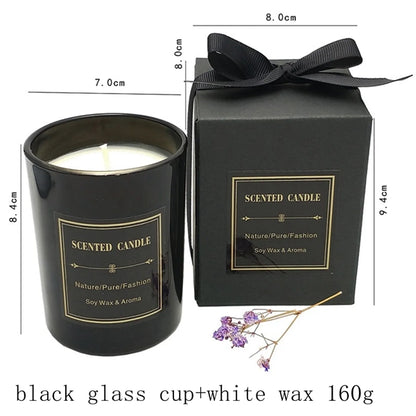 Scented Candles Gift Natural Soy Wax 6oz with Glass Jar