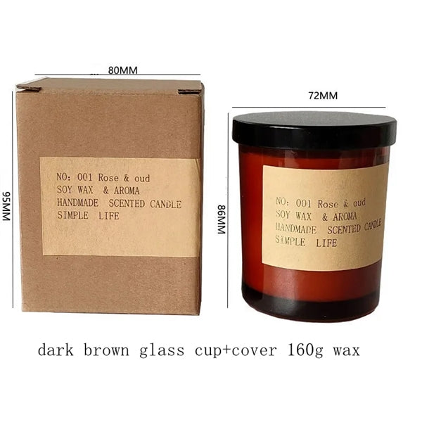 Scented Candles Gift Natural Soy Wax 6oz with Glass Jar