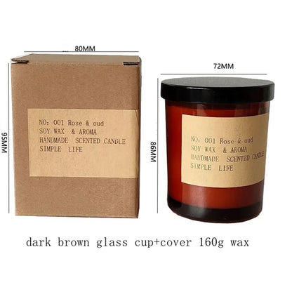 Scented Candles Gift Natural Soy Wax 6oz with Glass Jar