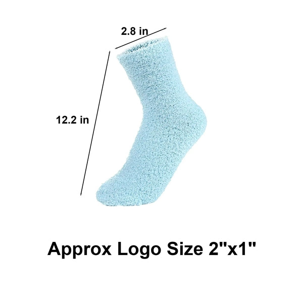 Fuzzy Socks With Woven Patch