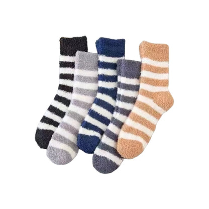 Fuzzy Socks With Woven Patch