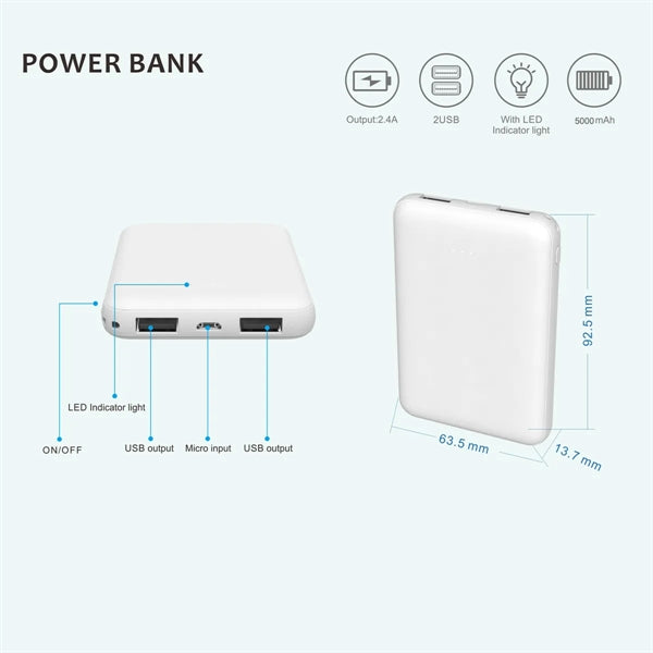 5000mAh Power Bank