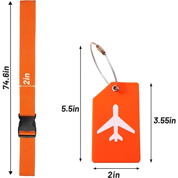 High Elastic Luggage Strap With Tag