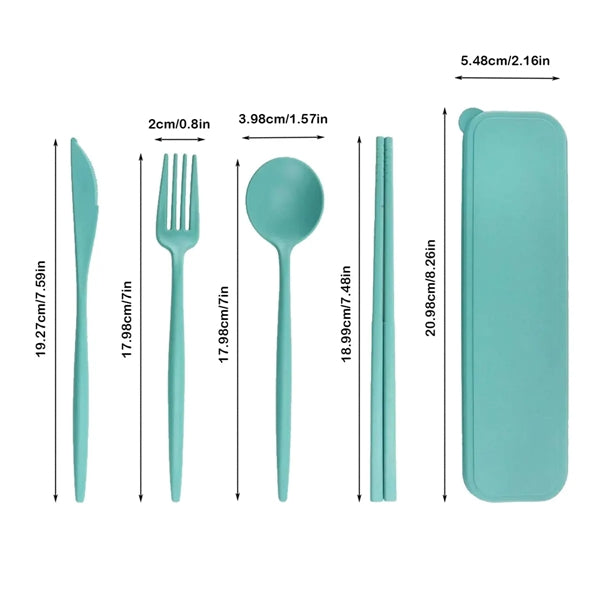 Portable Wheat Straw Cutlery Set