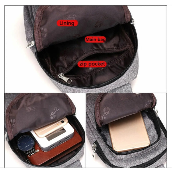 Sling Chest Bag for Casual Outdoor Hiking Traveling