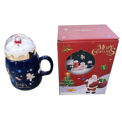 550Ml New Creative Christmas Cup With Landscape Lid