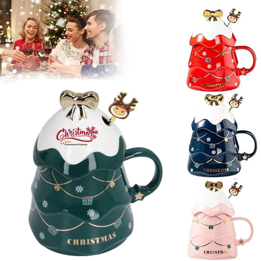 Tree Shape Christmas Cup With Stirring Rod