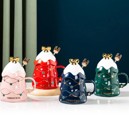 Tree Shape Christmas Cup With Stirring Rod