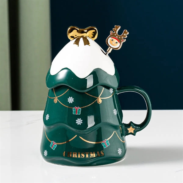 Tree Shape Christmas Cup With Stirring Rod
