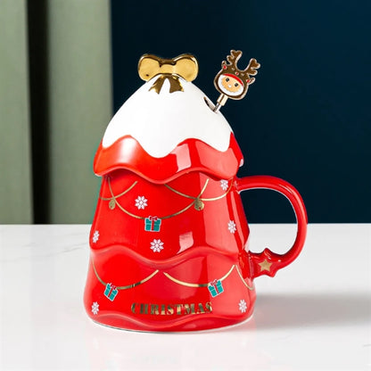 Tree Shape Christmas Cup With Stirring Rod