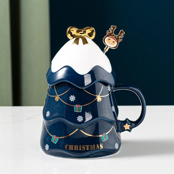 Tree Shape Christmas Cup With Stirring Rod