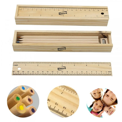 12Piece Colour Pencil And Ruler Set In Box