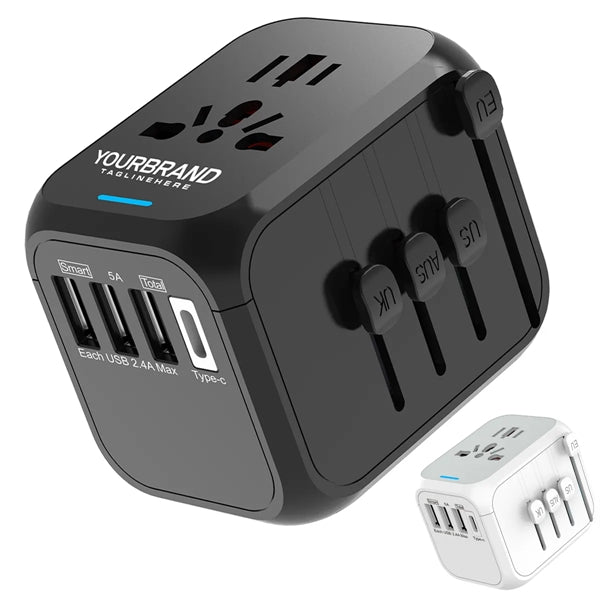 Branded Universal International Travel Plug Adapter