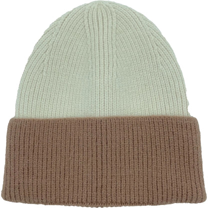 Two Tone Knitted Cuffed Winter Beanie