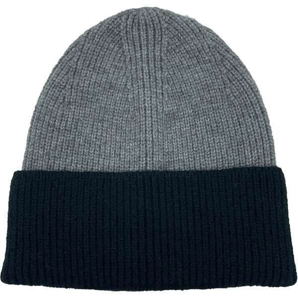 Two Tone Knitted Cuffed Winter Beanie