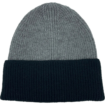 Two Tone Knitted Cuffed Winter Beanie