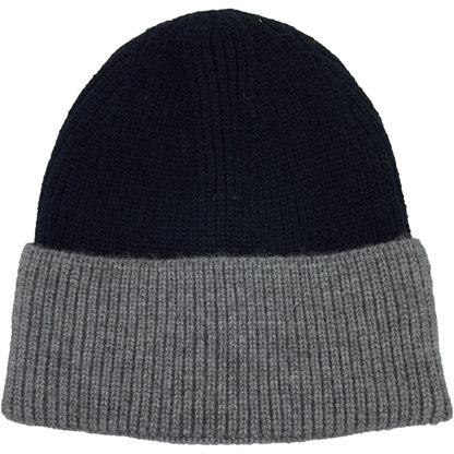 Two Tone Knitted Cuffed Winter Beanie