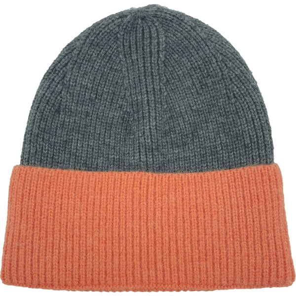 Two Tone Knitted Cuffed Winter Beanie