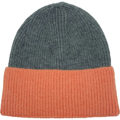 Two Tone Knitted Cuffed Winter Beanie