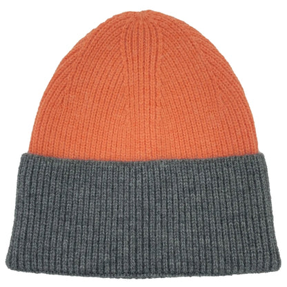 Two Tone Knitted Cuffed Winter Beanie